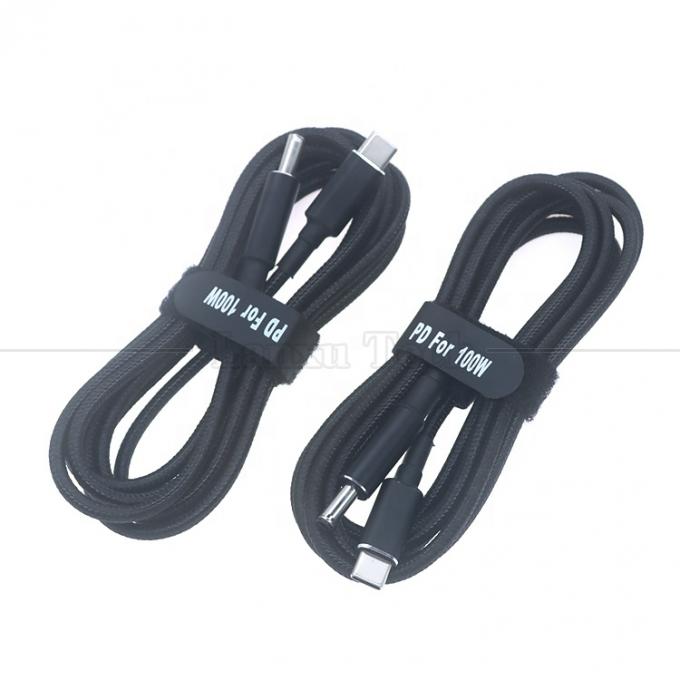 Νάιλον πλεγμένο 100W 20V 5A PD Τύπος C σε DC 4.5x3.0 7.4x0.6 Δικτυακό καλώδιο φόρτισης προσαρμογέα για HP Dell Lenovo Asus Acer Samsung Laptop 0