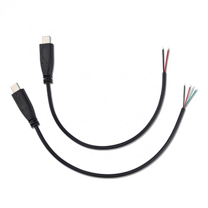 OEM 2 4 πυρήνες USB τύπου C αρσενικό θηλυκό σε απογυμνωμένο ανοικτό καλώδιο άκρου καλωδίου 2