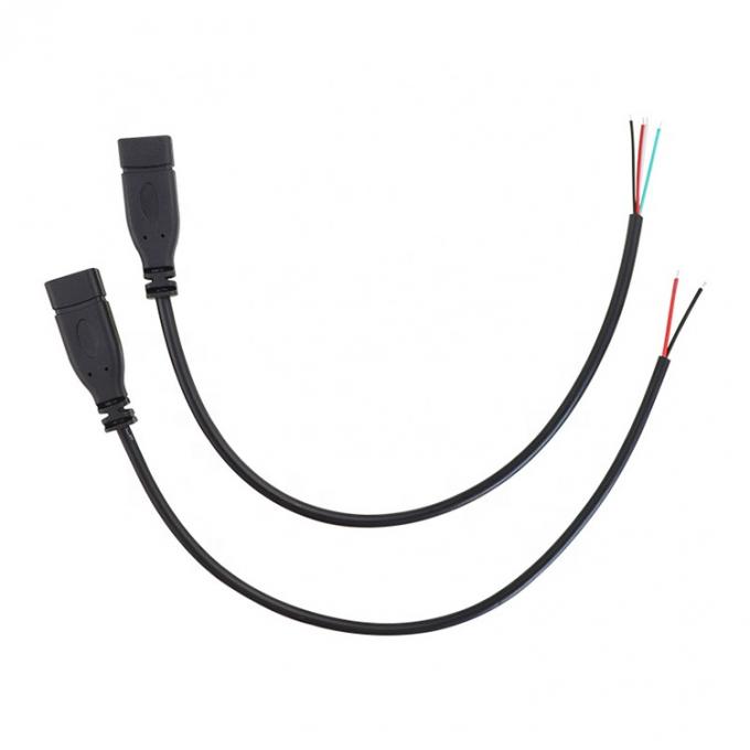 OEM 2 4 πυρήνες USB τύπου C αρσενικό θηλυκό σε απογυμνωμένο ανοικτό καλώδιο άκρου καλωδίου 3