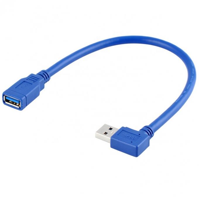 Υψηλής ταχύτητας 5Gbps 90 μοίρες δεξιά γωνία USB 3.0 τύπου A Άντρας σε θηλυκό USB 3.0 καλώδιο επέκτασης 1