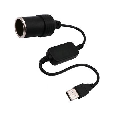 Αγορά USB A αρσενικό σε 12v Συσκευή αναπτήρα τσιγάρων αυτοκινήτου Συσκευή θηλυκό καλώδιο μετατροπής ισχύος online manufacture