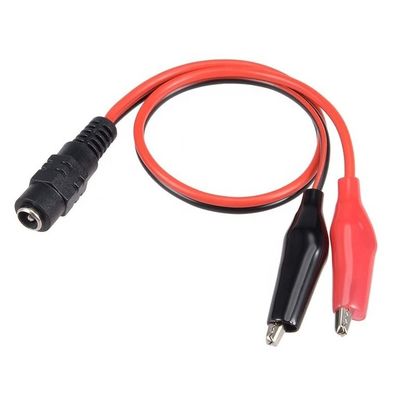 Αγορά 12V DC 5.5x2.1mm Γυναικεία πηγή βαρέλις για κλιπ αλιγάτορα Συνδέσεις καλωδίων ρεύματος για κάμερα ασφαλείας CCTV online manufacture