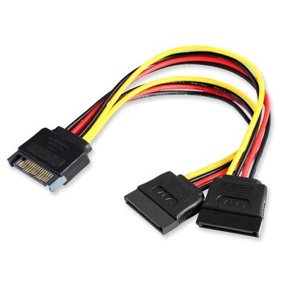Αγορά Άντρας σε θηλυκό δεδομένα Sata 15 Pin Power Y Splitter Cable για υπολογιστή HDD SSD PC Case online manufacture