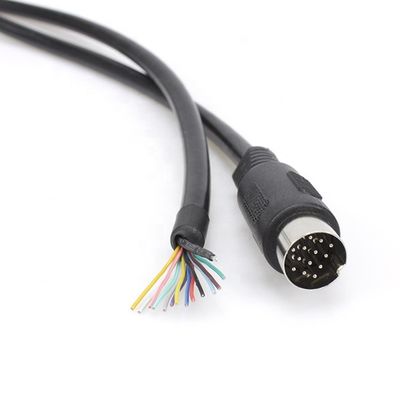 Αγορά Προσαρμοσμένο 1M 2M Shield 13 PIN Din Connector για ανοιχτό καλώδιο Pigtail online manufacture