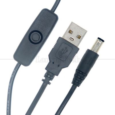 Αγορά Υψηλής ποιότητας ρεύμα ON OFF Κλείστρο USB σε DC 5.5x2.1mm καλώδιο φόρτισης για φανάρι φανάρι online manufacture