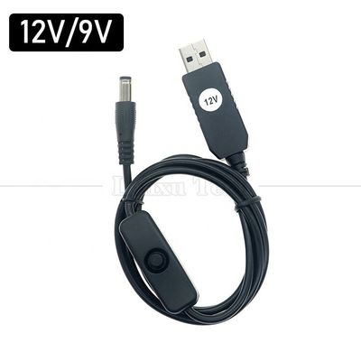 Αγορά Υψηλής ποιότητας Booster 5V USB έως 12V 9V DC 5.5x2.1mm Barrel Jack Power Charger ON OFF καλώδιο με διακόπτη για τη λωρίδα LED ανεμιστήρα δρομολογητή online manufacture