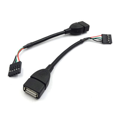 Αγορά Προσαρμοσμένο USB 2.0 τύπου Α θηλυκό πλέγμα κεφαλίδα σε 5 πιν Dupont Connector Wire Motherboard καλώδιο online manufacture