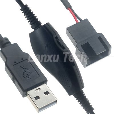 Αγορά Ρυθμιζόμενο USB 5V Step up Boost σε DC 12V 3 Pin 4 Pin Connector Fan Speed Controller Δικτυακό προσαρμογέα ισχύος για PC ψύξη ανεμιστήρα online manufacture