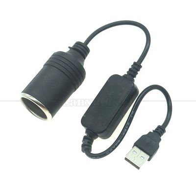 Αγορά Υψηλής ποιότητας 12W 5V USB σε 12V μετατροπέας Cigarette Plug Lighter Socket Cable Adapter με LED Voltage Module online manufacture