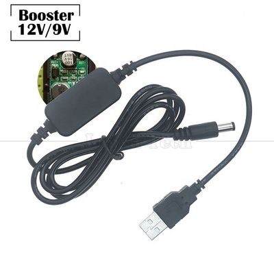 Αγορά Υψηλής ισχύος USB σε DC 5.5x2.1mm Jack 12V 9V έξοδος Booster Converter Adapter καλώδιο για Wifi Router Modem Led Strip GPS online manufacture