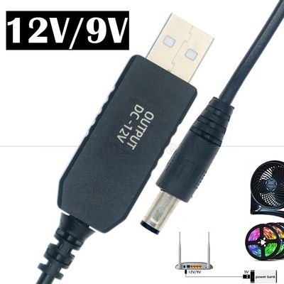 Αγορά Υψηλής ποιότητας ενισχυτής τάσης Step Up Charger 5.5x2.1mm DC 5V έως 12V USB καλώδιο ηλεκτρικής ενέργειας για Wifi Router Modem Φανατής LED φως online manufacture
