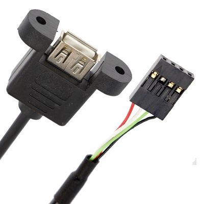 Αγορά Υψηλής ποιότητας καλώδιο κλειδώματος βίδες 1M 2M USB γυναικείο πίνακα τοποθέτησης σε καλώδιο καλωδίου Dupont online manufacture