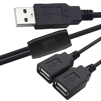 Αγορά 1m 2m 1 αρσενικό σε 2 θηλυκό σχήμα Y USB καλώδιο διαίρεσης για φόρτιση online manufacture