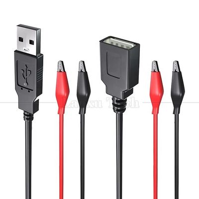 Αγορά Άντρας-γυναίκας σύνδεσμος USB σε διπλό χαλκό Κραβίδες κροκοδείλου Κλιπς αλιγάτορα Δοκιμή οδηγεί καλώδιο προσαρμογέα καλωδίου για ηλεκτρικό κύκλωμα online manufacture