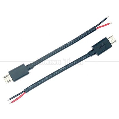Αγορά DIY βαρύ ρεύμα 20AWG 5V 5A Ηλεκτρική φόρτιση γυμνά καλώδια Τέλος Micro USB Power Pigtail καλώδιο για Raspberry Pi online manufacture