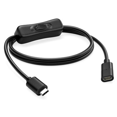 Άντρας προς γυναίκα USB τύπου C προς C Κλείστρο ενεργοποίησης και απενεργοποίησης Δικτύου επέκτασης φόρτισης δεδομένων για το τηλέφωνο λαμπτήρα LED Raspberry Pi