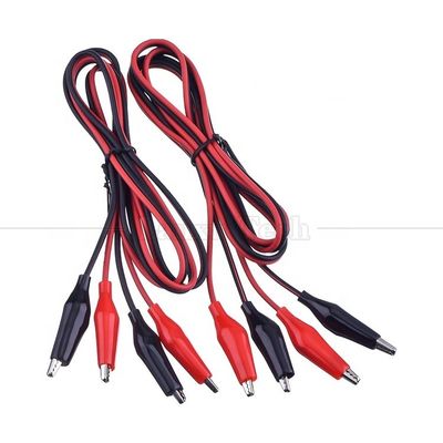 12v διπλό άκρο μαύρο κόκκινο ηλεκτρική δοκιμή οδηγεί Jumper Wire Αλιγάτορα κροκόδειλος Clips καλώδιο