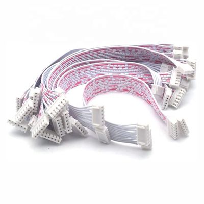 Προσαρμοσμένο 2 3 4 5 6 7 8 Pin JST XH 2.54mm Pitch Connector Flat Ribbon Cable