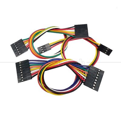 2p 3p 4p 5p 6p 7p 8p 9p 10p Γυναίκα προς γυναίκα 2.54mm Dupont Connector Ribbon Jumper Wire