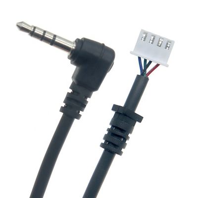 Προσαρμογή OEM 90 μοίρες γωνία 4 πόλοι 3.5mm TRRS Audio Stereo Jack για JST XH PH SH VH MX καλώδιο συνδέσμου