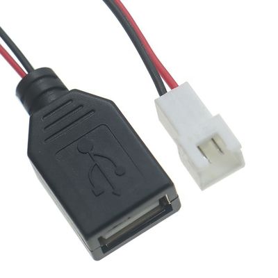 USB τύπου Α θηλυκό σε JST XH 2.54 Pitch 2 Pin θηλυκό καλώδιο πρίζας