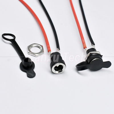 Αδιάβροχο πίνακα βίδες Mount DC Power Socket 5.5x2.1mm Jack καλώδια καλωδίων