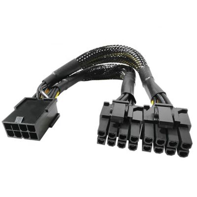 Τυφαντό μανίκι PCIe 8 Pin Γυναίκα σε διπλό 8 Pin Άντρας PCI Express γραφικά κάρτα βίντεο GPU καλώδιο προσαρμογέα ισχύος