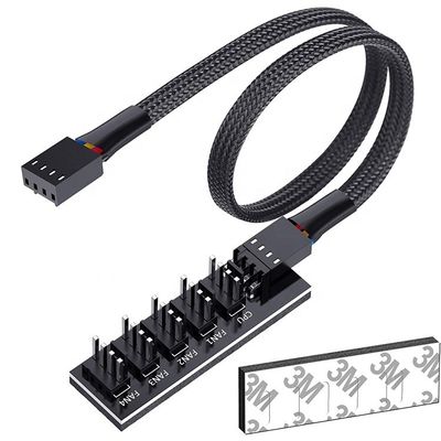 1 έως 5 τρόποι 4 Pin Splitter PWM PC Fan Hub Καλώδιο παροχής ρεύματος για ATX Υποθήκη υπολογιστή 4 Pin και 3 Pin ψυκτικοί ανεμιστήρες