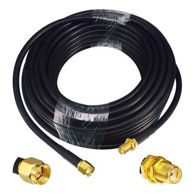 Άντρας προς θηλυκό RG174 RG178 RG316 RG58 Συγκρότημα RF Jumper Antenna Coaxial Cable