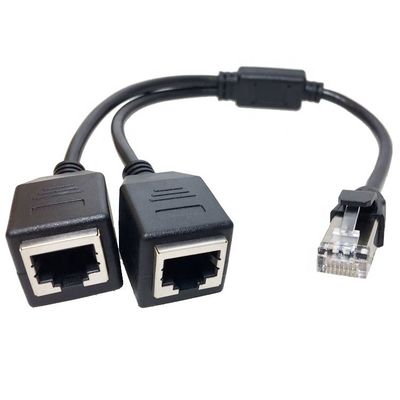 1 αρσενικό σε 2 θηλυκά τρόποι Socket Port RJ45 διεπαφή Cat5 Lan Network Ethernet Splitter Y Adapter Cable