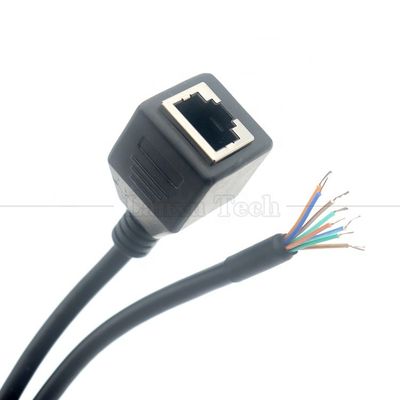 Γυναικεία RJ45 Jack Socket για να ανοίξετε κασσίτερα Soldering 8 καλώδια Bare End Pigtail Ethernet Network Patch Lan Cable