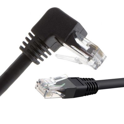 UTP STP 90 μοίρες δεξιά αριστερή γωνία Cat5 Cat5e Cat6 Cat7 RJ45 Διεύρυνση Ethernet LAN Network Cable
