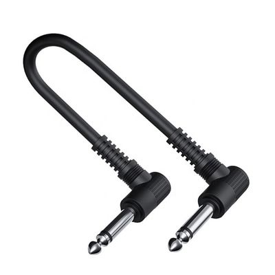 Προσαρμοσμένο 15cm 90 βαθμούς γωνία 1/4 TS Jack ηλεκτρικό όργανο κιθάρα patch καλώδιο