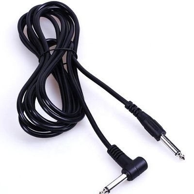 Προσαρμογή 10FT 90 μοίρες προς ευθεία 1/4 6.35mm TS Jack Instrument Patch Guitar Cable