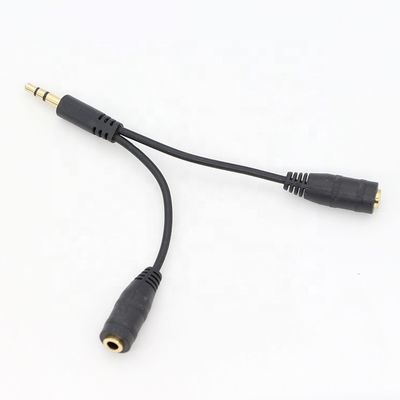 1 Άντρας προς 2 Γυναίκες 3.5mm Στερεο Jack ακουστικά Ακουστικό Y καλώδιο διαίρεσης