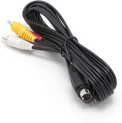 9 Pin Mini Din σε 3 RCA S Video Audio Cable για οθόνες τηλεόρασης Audio Video Receiver