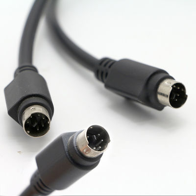 Προσαρμοσμένο αρσενικό σε αρσενικό 6 PIN Mini DIN Plug Video Audio MIDI Extension Cable Για πληκτρολόγιο PS2