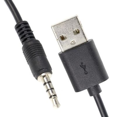 Προσαρμοσμένο 3ft 3.5mm αρσενικό Aux Audio Jack σε USB 2.0 αρσενικό καλώδιο φορτιστή δεδομένων για ηχείο αυτοκινήτου