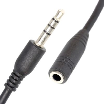 Σύντομο 20cm 3,5mm 4 πόλους TRRS αρσενικό έως 3,5mm TRRS θηλυκό Stereo Aux Audio Extension Cable