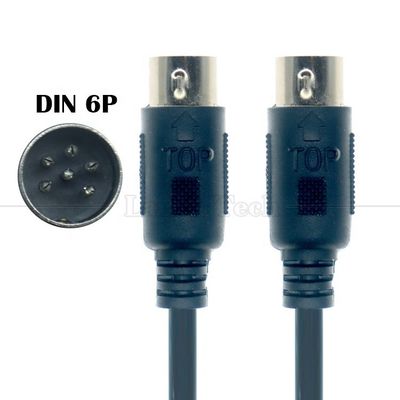 Άντρας προς Άντρας 6 PIN BIG DIN MIDI καλώδιο επέκτασης για κιθάρα μικροφώνου πληκτρολογίου