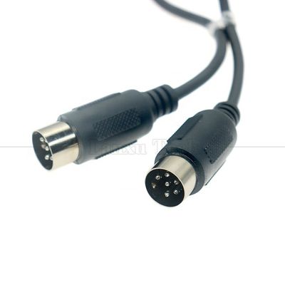 0.2m 1m 2m 3m Ασπίδα αρσενικό προς αρσενικό MIDI 6 Pin Din Καλώδιο επέκτασης για κιθάρα μικροφώνου πληκτρολογίου
