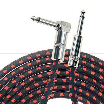 OEM 3ft 10ft 5m 1/4 6.35mm Mono TS Jack Lead Braided Ηλεκτρικό όργανο