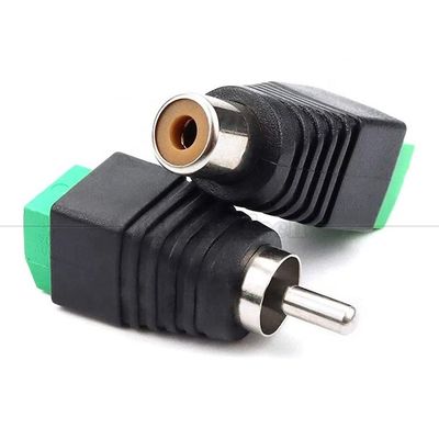 RCA θηλυκό αρσενικό σε κατσαβίδι τερματικό AV Phono Solderless Plug Wire Connector Converter Audio Adapter