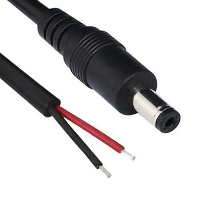 ΕΠΙΧΡΗΜΑΤΙΚΟ DC αρσενικό θηλυκό βαρέλι Jack 2.1x5.5mm για να ανοίξει Pigtail DC καλώδιο ρεύματος