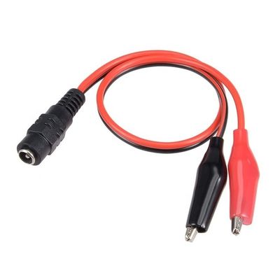 5.5x2.1mm DC θηλυκό σε διπλό συσσωρευτές αλιγάτορα καλώδιο προσαρμογέα δοκιμής ισχύος