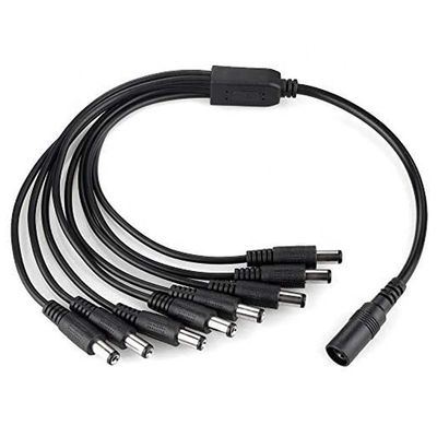 1 έως 8 τρόποι 1 Γυναίκα έως 8 Άντρας 5.5x2.1 mm DC Power Supply Splitter Cable για κάμερα CCTV LED Strip