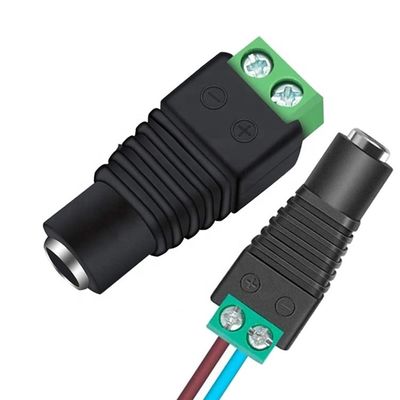 Χωρίς συγκόλληση 12v 24v 5,5x2,5mm 5,5x2,1mm Δυναμικό DC Connector Jack Adapter για κάμερες CCTV LED Strip Lights