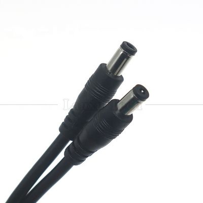Προσαρμοσμένο 16AWG 18 20 22 24 26 28 AWG αρσενικό προς αρσενικό 5.5x2.1mm 5.5x2.5mm 3.5x1.35mm 12V DC Plug Power Supply Extension Cable για CCTV