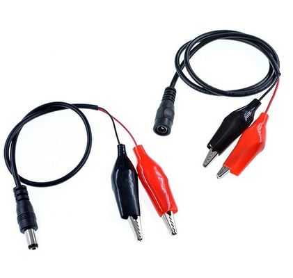 30cm DC 5,5x2,1mm αρσενικό θηλυκό σε διπλό αλγατορίτη κλιπ τροφοδοσία ηλεκτρικής ενέργειας καλώδιο DC