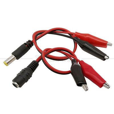 30cm DC Barrel Jack 5.5x2.1mm Male Female to Dual Alligator Clips Δίπλωμα παροχής ρεύματος DC καλώδιο για κάμερα CCTV